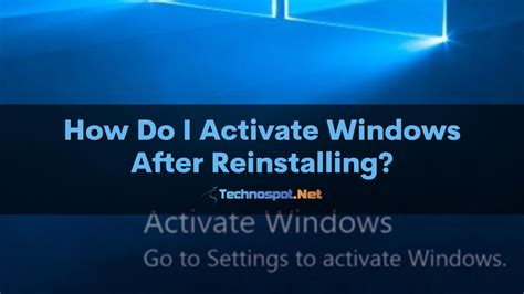 Will reinstalling windows activate it